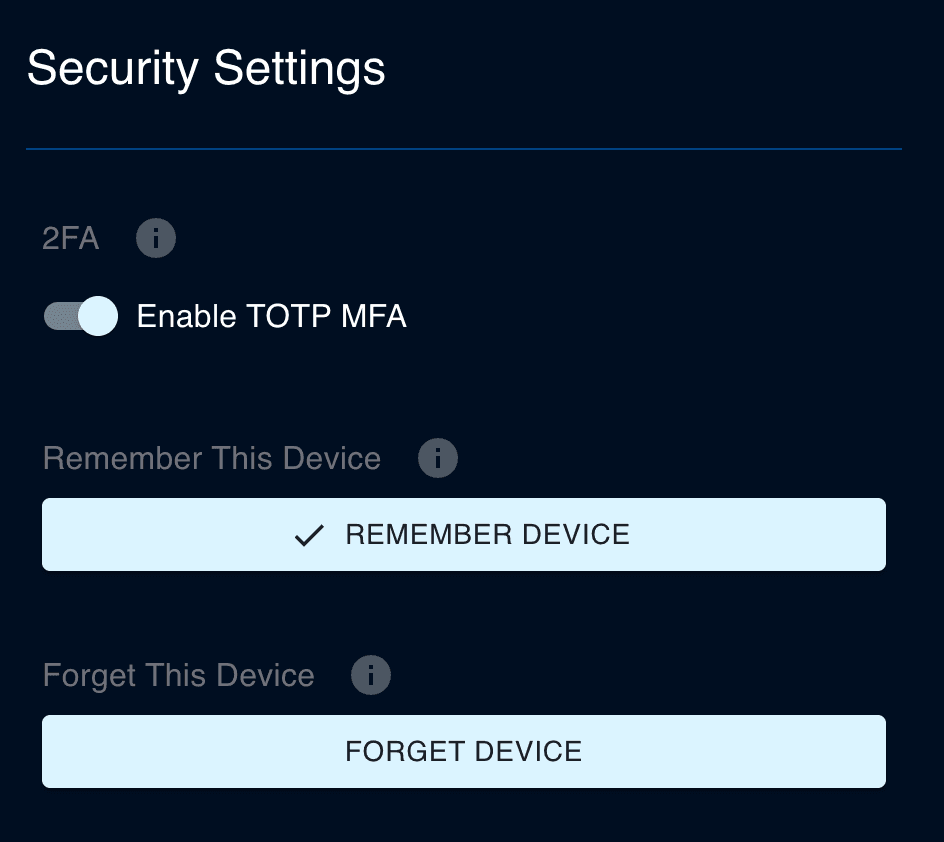 account settings